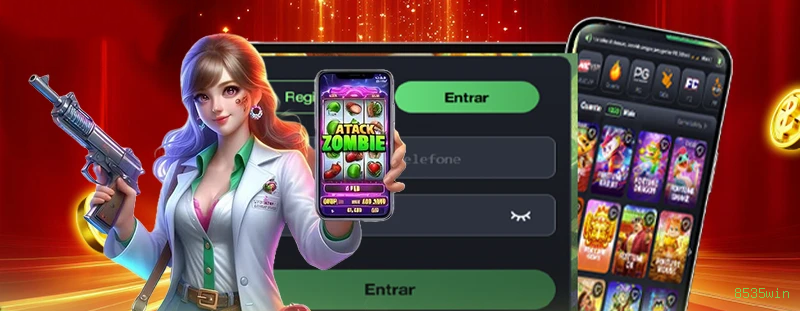 Imagem promocional do login da 8535win